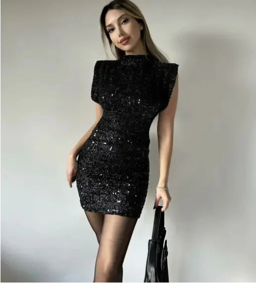 2024 Sleeveless Sequin Party Dress